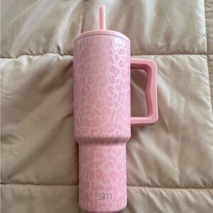 Simple modern 40oz tumbler pink cheetah